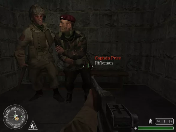 Call of Duty Windows Rescuing a British soldier from a dank, German dungeon.