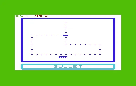 Bullet VIC-20 That the car leaves a trail is one thing, but crashing into it?