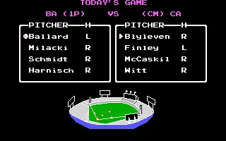 R.B.I. Baseball 2 DOS Today&#x27;s Game (EGA)
