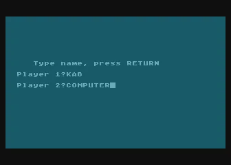 Roman Checkers Atari 8-bit Enter names - computer for game against AI