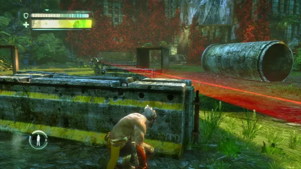 Enslaved: Odyssey to the West PlayStation 3 Duck behind the cover to avoid getting detected.