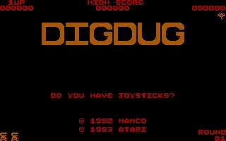 Dig Dug PC Booter Select Joystick / Full color mode (Atarisoft version)