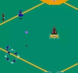 Base Wars - Cyber Stadium Series NES A throw to third base