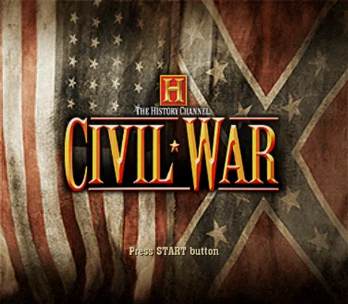 The History Channel: Civil War - A Nation Divided PlayStation 2 Title screen.