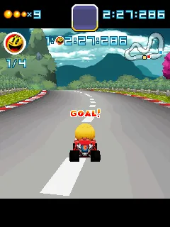 Pac-Man Kart Rally 3D J2ME Race finished