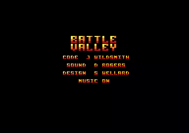 Battle Valley Amstrad CPC Title screen and credits