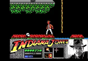 Indiana Jones and the Last Crusade: The Action Game DOS Level 2 - This atmosphere of the catacombs can be gloomy as one would aspect.