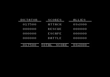 Beach-Head II: The Dictator Strikes Back Amstrad CPC The score after the &#x27;attack&#x27;.