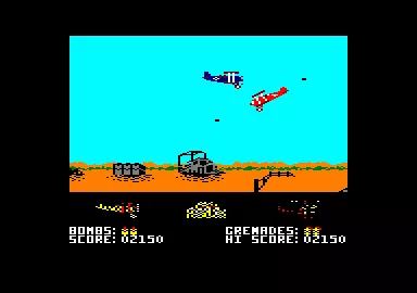 Biggles Amstrad CPC An enemy plane in sight.
