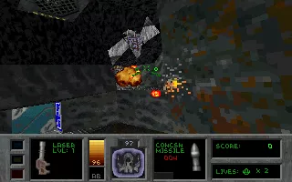 Descent II: The Infinite Abyss DOS And... into the fight!