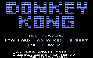 Donkey Kong Atari 7800 Title screen