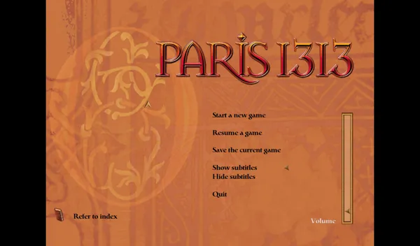 Paris 1313: The Mystery of Notre-Dame Cathedral Windows Main Menu