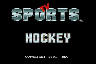 TV Sports: Hockey TurboGrafx-16 Title screen