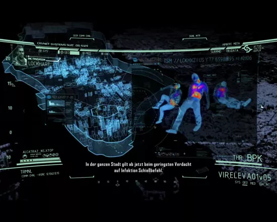Crysis 2 Windows Intercepted transmission - complete with animated 3D New York