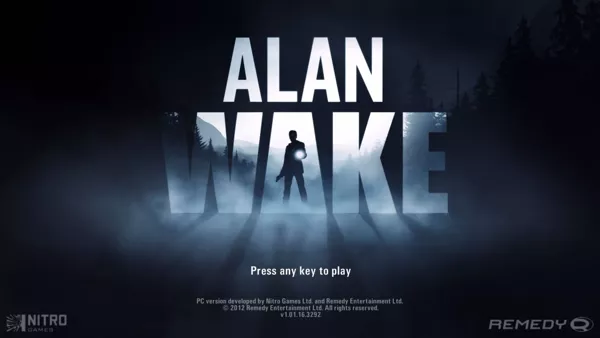 Alan Wake Windows Title screen