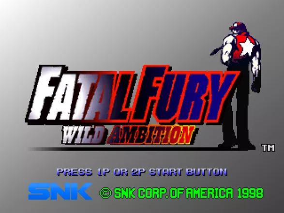 Fatal Fury: Wild Ambition PlayStation Title screen