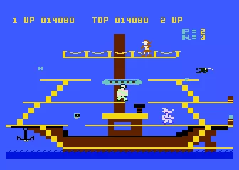 Popeye Atari 5200 Gameplay on a pirate ship...