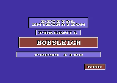 Bobsleigh Commodore 64 Title screen.