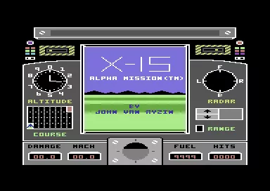 X-15 Alpha Mission Commodore 64 Title screen.