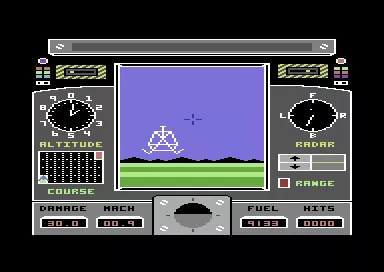 X-15 Alpha Mission Commodore 64 Shooting down the enemy.