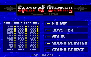 Spear of Destiny DOS Loading games