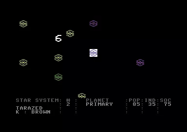 Reach for the Stars: The Conquest of the Galaxy Commodore 64 A planet.