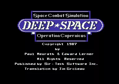 Deep Space: Operation Copernicus Commodore 64 Title screen.
