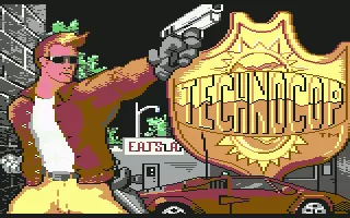 Techno Cop Commodore 64 &#x22;Technocop&#x22; Title