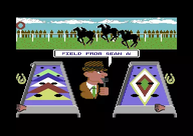 Kentucky Racing Commodore 64 Action hotting up.
