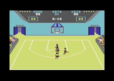 GBA Championship Basketball: Two-on-Two Commodore 64 Defending.