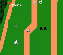 Xevious NES Bombing alien tank