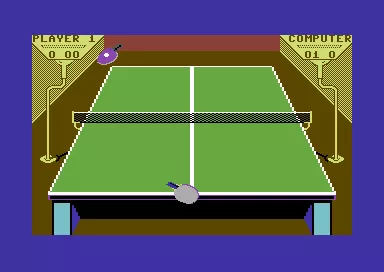 Superstar Ping Pong Commodore 64 Waiting for the return.