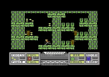 Main Frame Commodore 64 Beamed down; collect stuff but avoid bad guys!