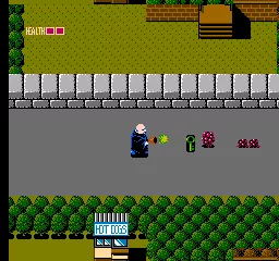 Fester&#x27;s Quest NES Uncle Fester shoots up enemies and reveals power-ups with his elephant gun