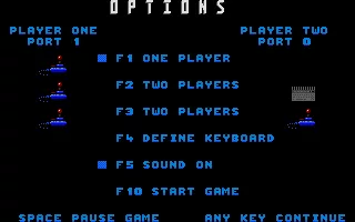 Alien Syndrome DOS Game options