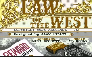 Law of the West Commodore 64 law of the west title screen