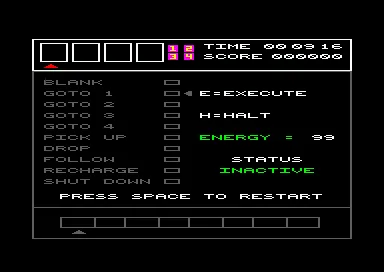Doctor Who and the Mines of Terror Amstrad CPC Character&#x27;s inventory is active