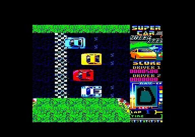 Super Stock Car Amstrad CPC The start of the race.