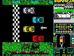 Super Stock Car ZX Spectrum Start of the race.