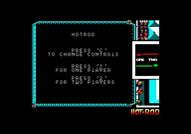Hot Rod Amstrad CPC Title screen.
