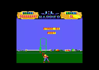 Space Harrier Amstrad CPC Running and blasting.