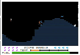 Caverns of Callisto Apple II Touching the enemies results in disintegration.