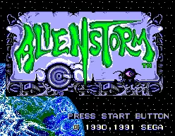 Alien Storm SEGA Master System Title