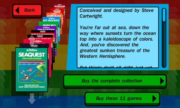 Activision Anthology Android You can buy all games at once or in packs of eleven