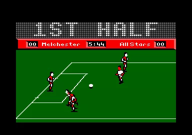 Roy of the Rovers Amstrad CPC Shot on goal.