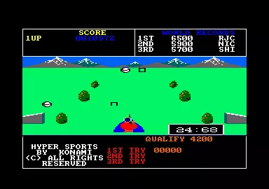 Hyper Sports Amstrad CPC Skeet-Shooting.