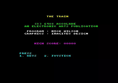 The Train: Escape to Normandy Amstrad CPC Title screen.
