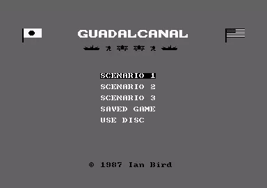 Guadalcanal Amstrad CPC Game options.
