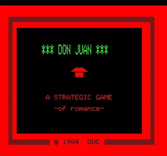 Don Juan Oric Title Screen
