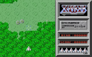 Xevious Atari ST Beginning a game